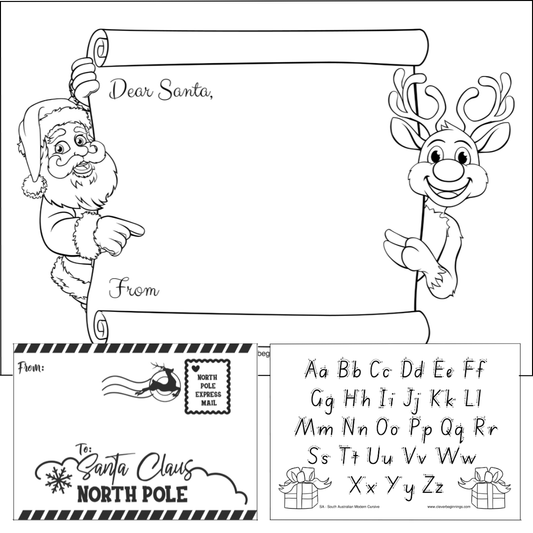 Letter to Santa - Christmas Worksheet (DIGITAL DOWNLOAD)