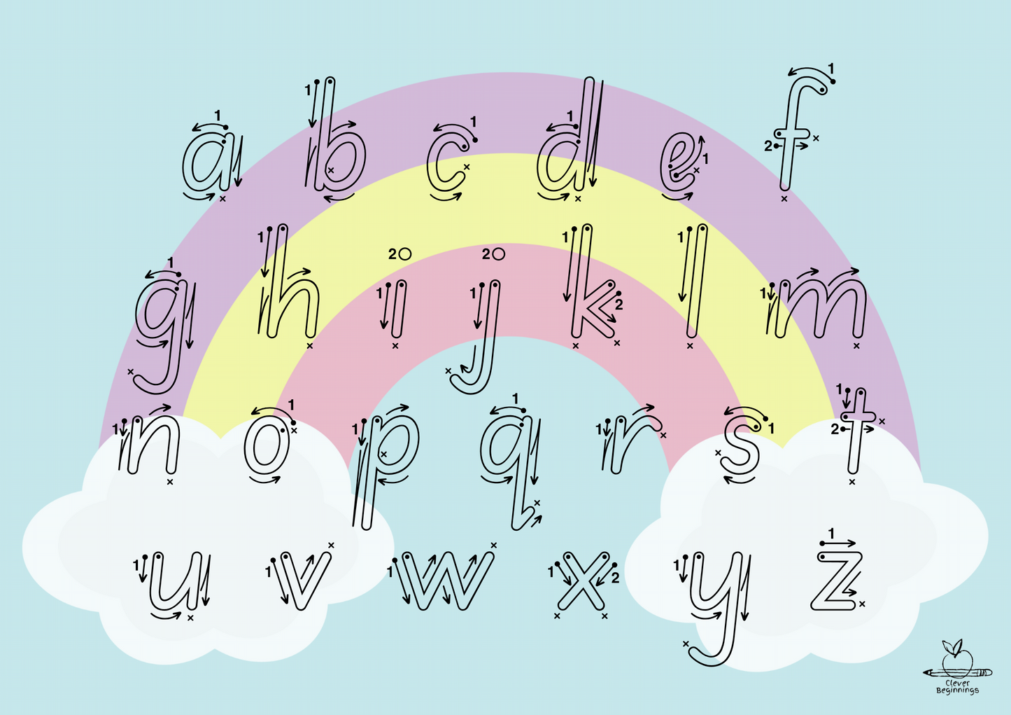 Unicorn Dry Erase Letter Tracing Workbook