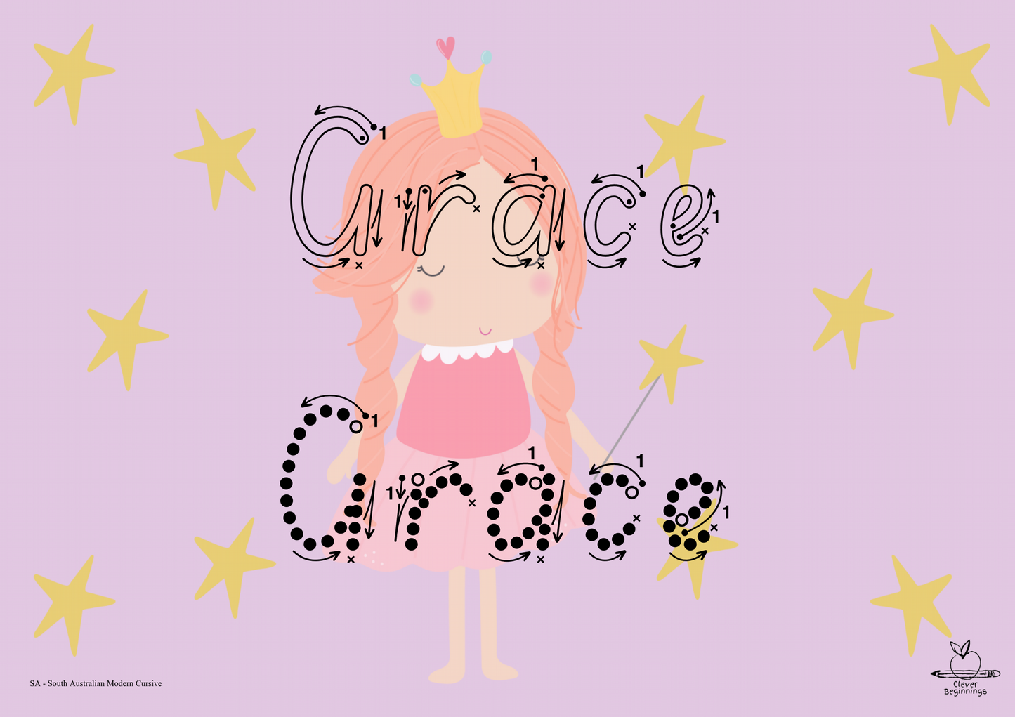 Unicorn Dry Erase Letter Tracing Workbook