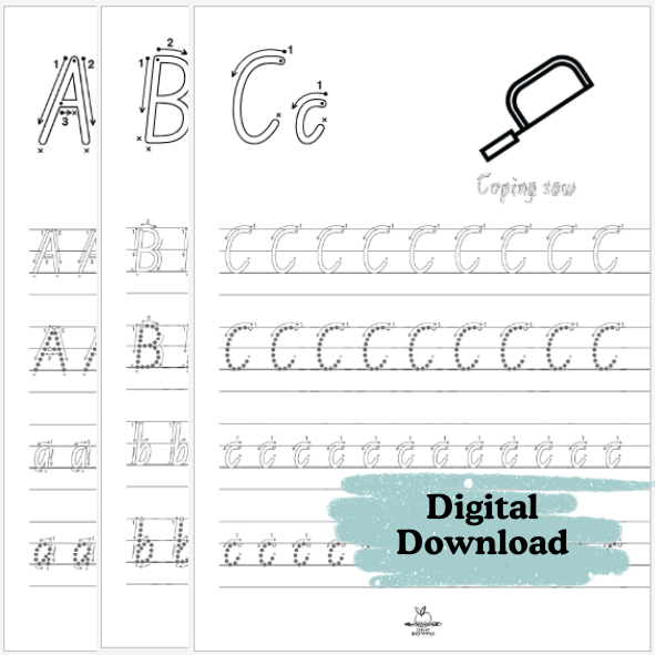 *BUNDLE* ABC & 123 Construction Tracing Books (DIGITAL DOWNLOAD)