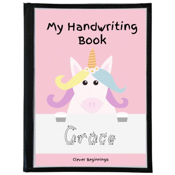 Unicorn Dry Erase Letter Tracing Workbook