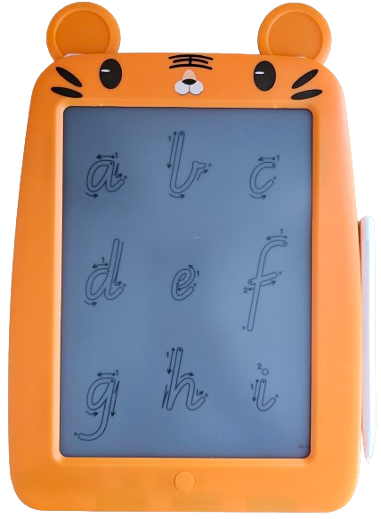 LCD Tracing Pad (ORANGE TIGER) - Name, Letter & Number Tracing