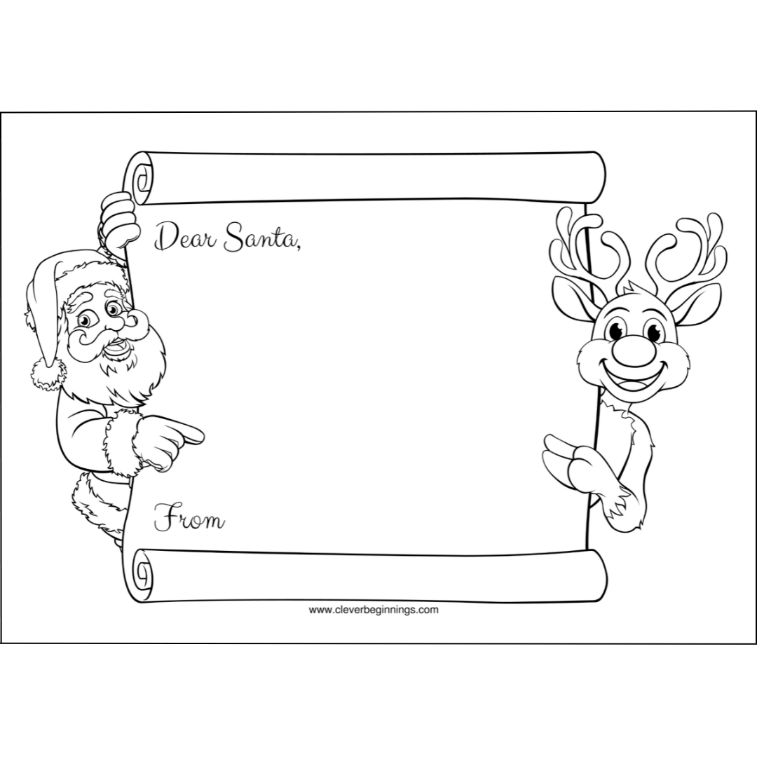 Letter to Santa - Christmas Worksheet (DIGITAL DOWNLOAD)
