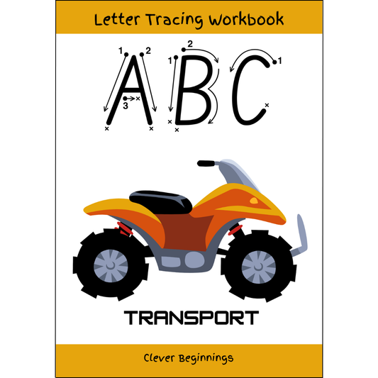 ABC Transport Letter Tracing Workbook (DIGITAL DOWNLOAD)