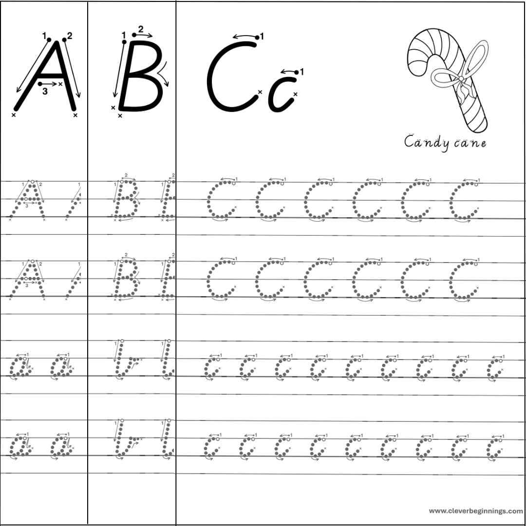 ABC Christmas Letter Tracing Workbook (DIGITAL DOWNLOAD)