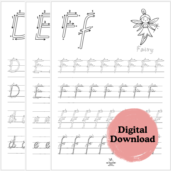 ABC Fairytale Letter Tracing Book (DIGITAL DOWNLOAD)