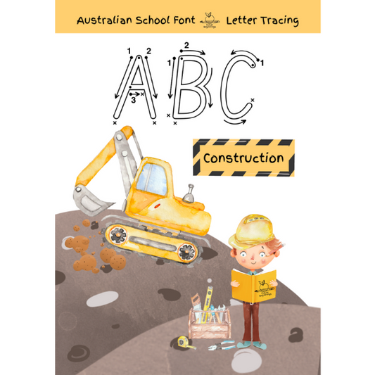 ABC Construction Letter Tracing Book (DIGITAL DOWNLOAD)